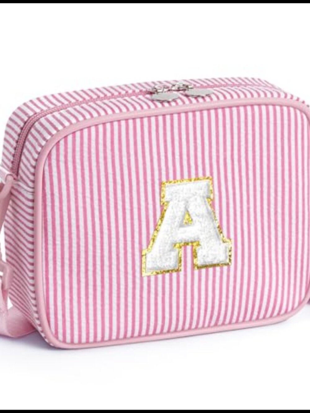 Girls Crossbody Purse Hand-Stitched Initial Gift Bag Adjustable Strap